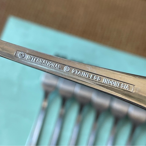 International Silver Canfield 10 stainless Forks appetizer cocktail - Picture 8 of 13